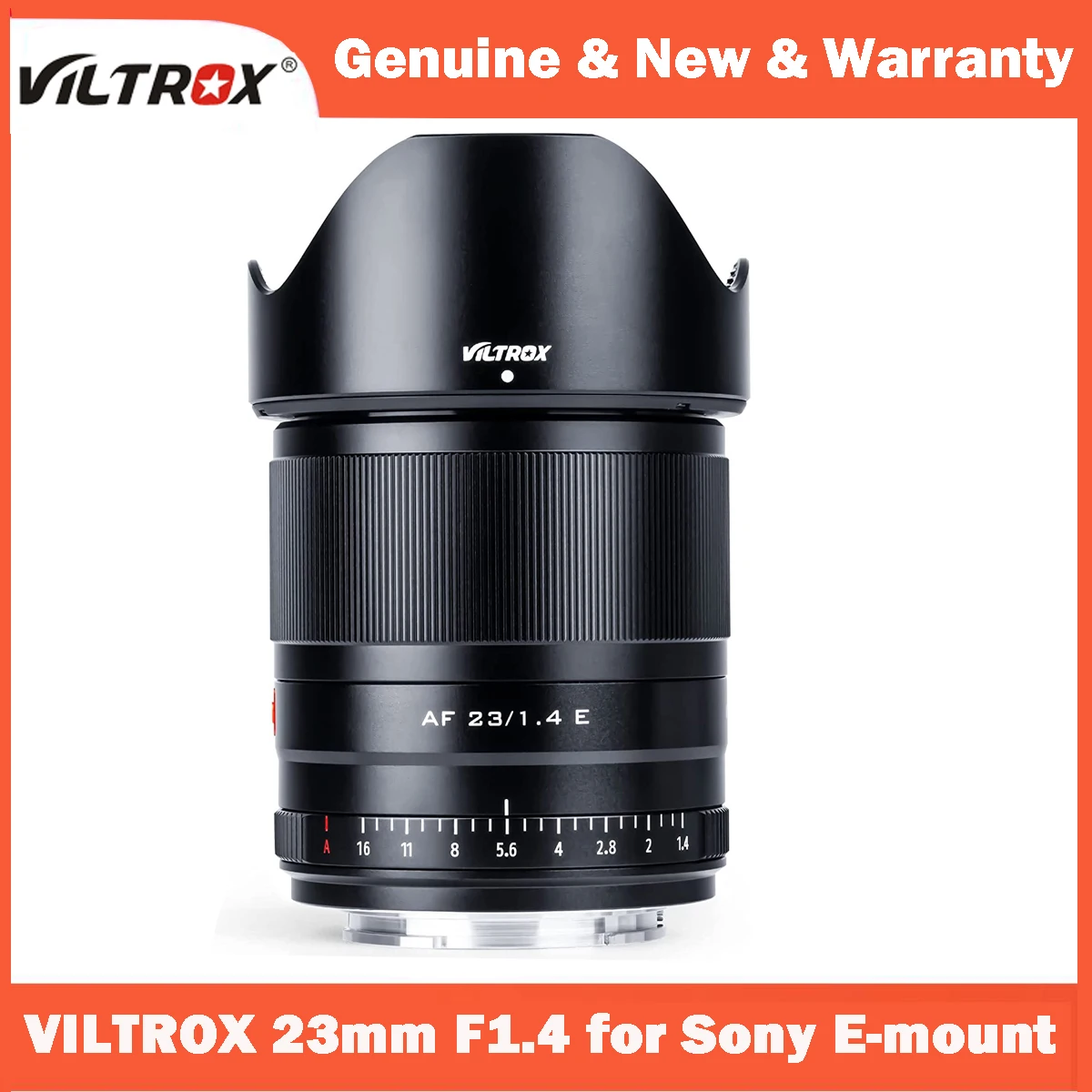 Viltrox 23Mm F1.4 F/1.4 Sony E-Mount Messa A Fuoco Automatica Aps-C Obiettivo Principale Per Fotocamera Sony E-Mount A6500 A6300 A6000 A7R Milwaua7R S