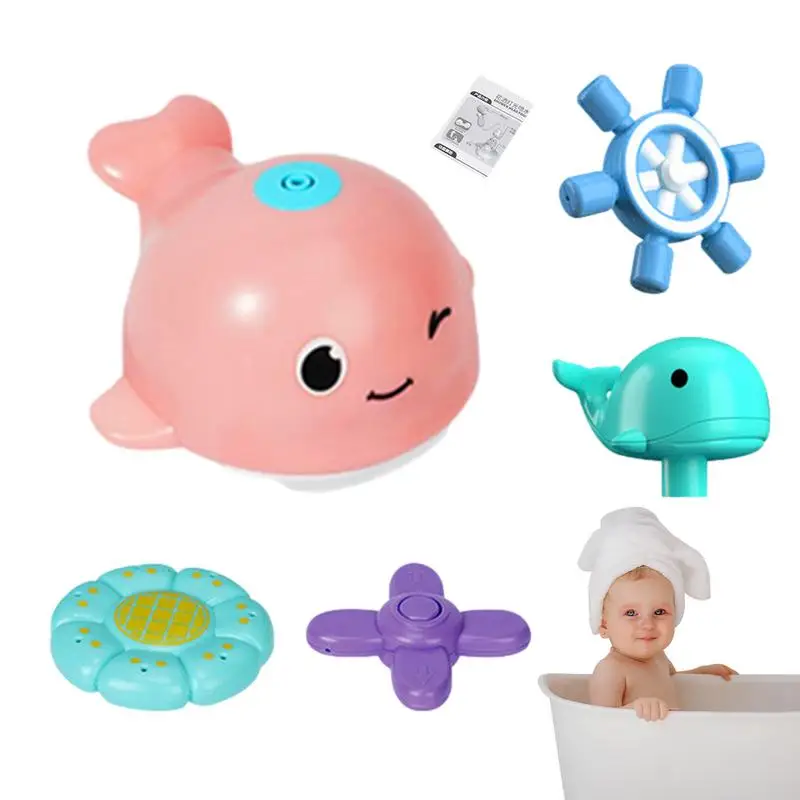 

Kids Shower Bath Toy Automatic Induction LED Whale Bath Toy Sprinkler Funny Toddler Bath Toys Kids Birthday Gifts For Boys Girls