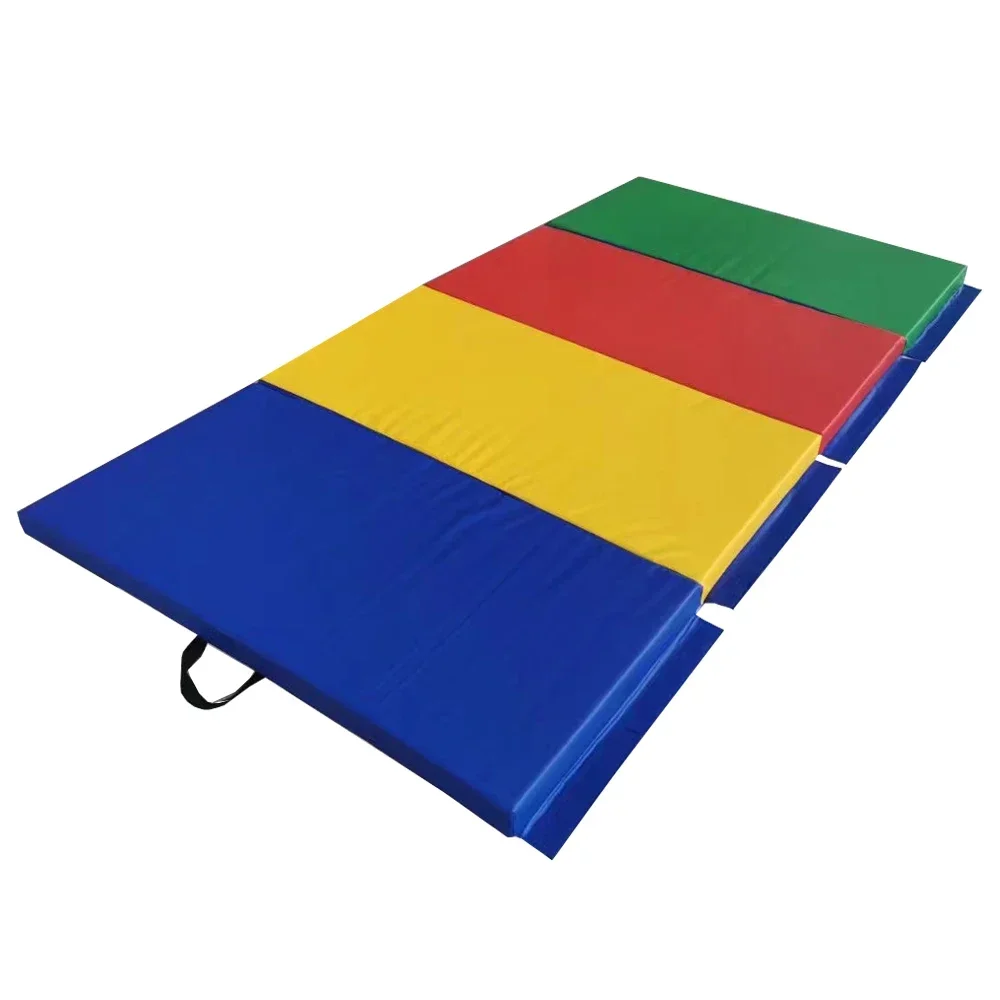 Incline Folding Gymnastics Cheese Wedge Mat for Home Training Exercise, Rolling Skill Pad, Soft Foam Combo Training