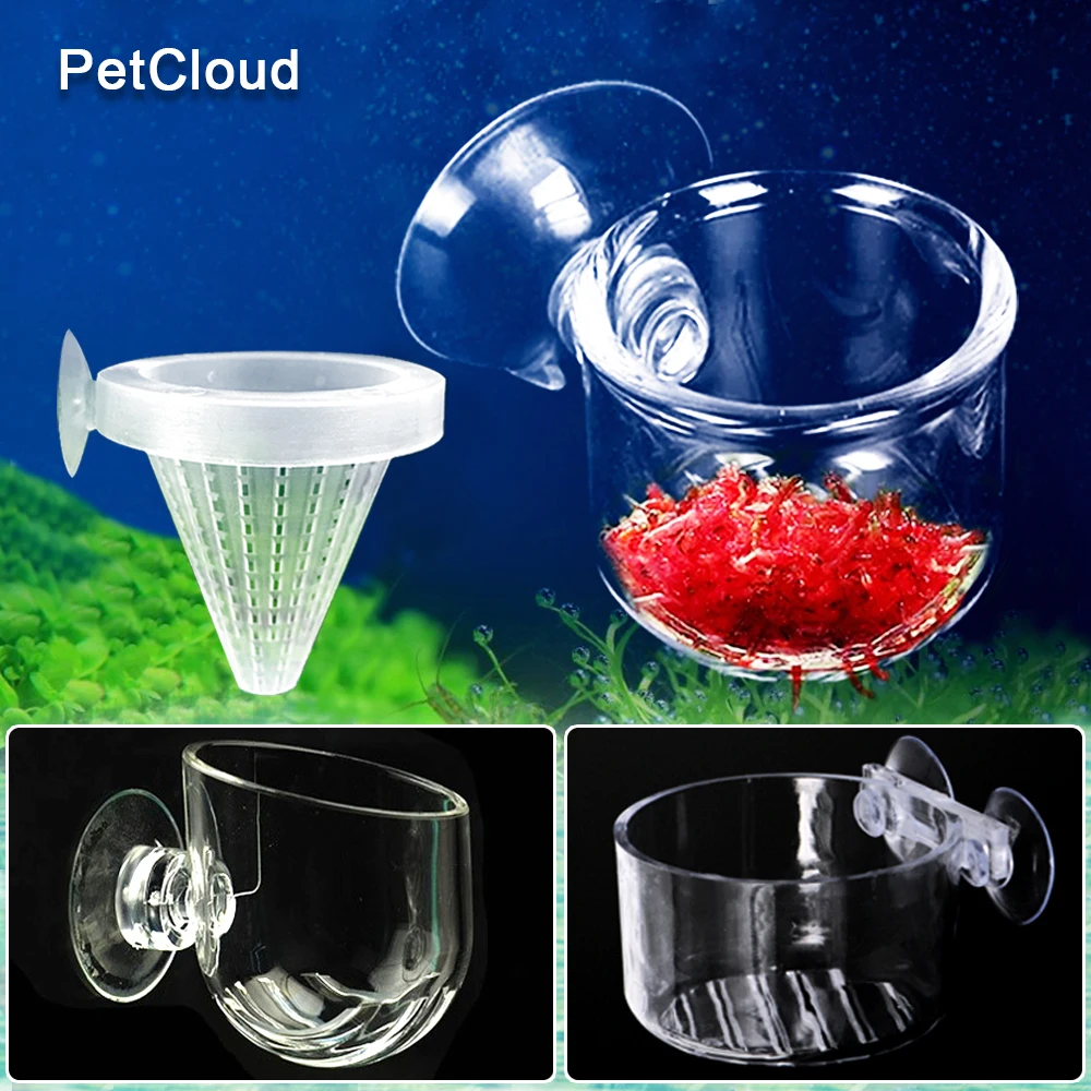 Aquarium Feeder With Suction Cup For Red Worm Decoration Plant Holder  Gardening Aquarium Fish Feeder Cup Tapered Feed Supplies