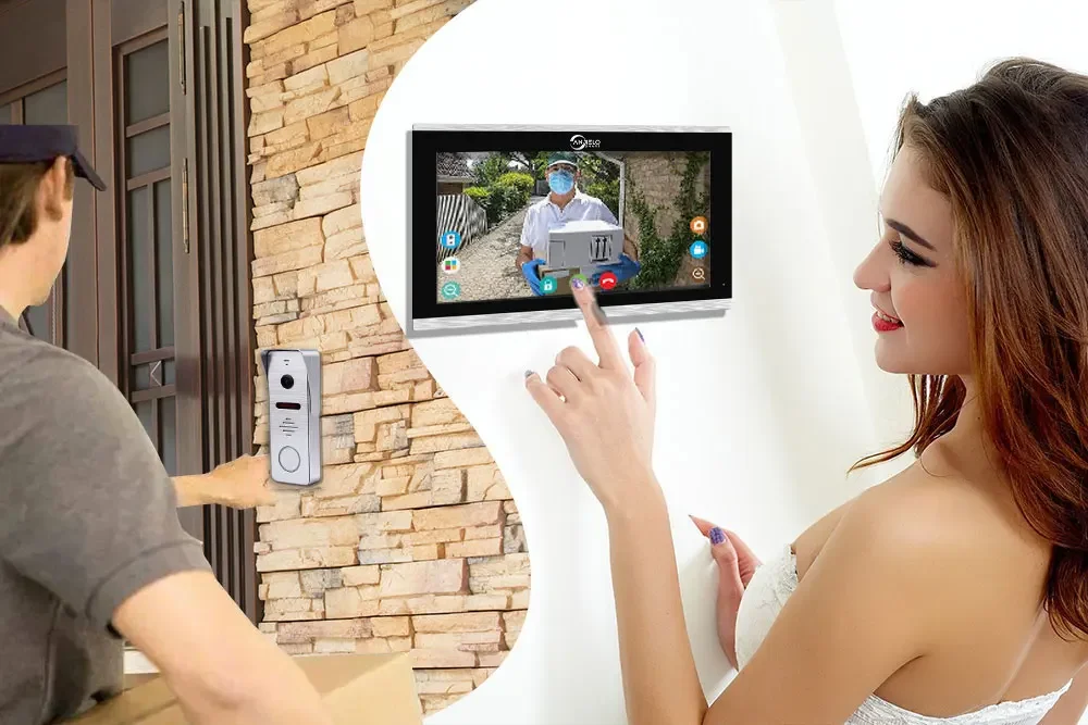ANJIELO Metal Doorbell Video Intercom System for Home Tuya Smart Video Doorhpone