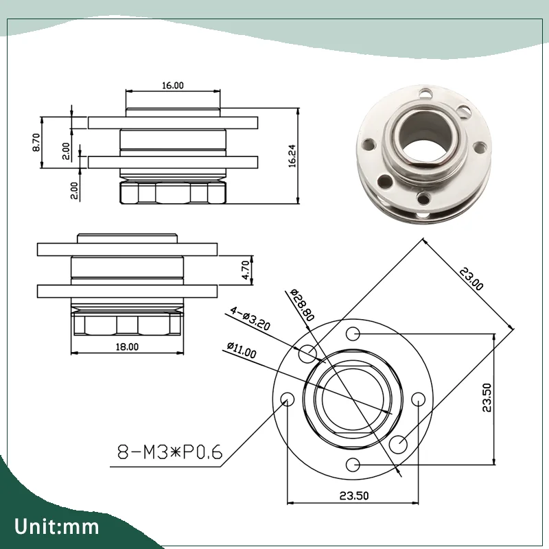 360 Degree Positionable And Adjustable Torque Disc Damping Hinge With Wire Hole For Medical Instruments
