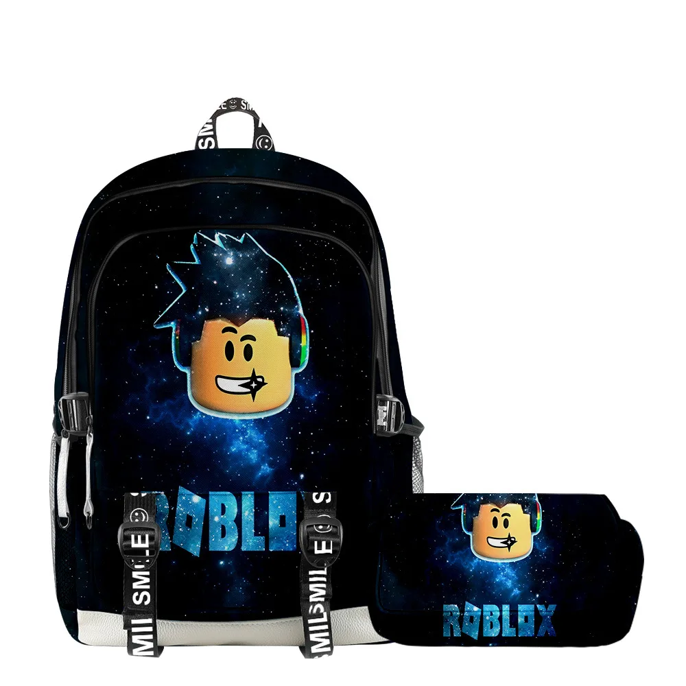 Jogo de mochila escolar Roblox Mundo virtual Mochila de estudante do ensino  fundamental Mochila de estudante do sexo masculino e feminino Mochila de  estudante para personalizar 44cm - Desconto no Preço