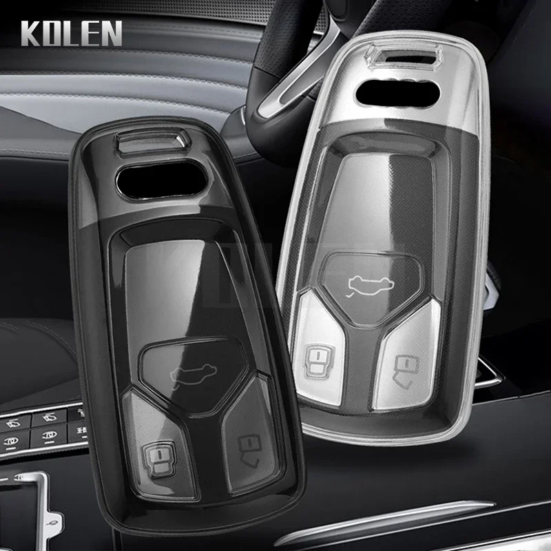 Premium TPU Car Key Protector with Keychain Accessory