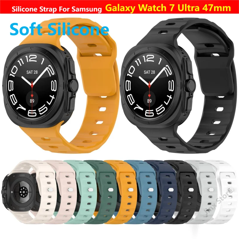 

Силиконовый ремешок для смарт-часов Samsung Galaxy Watch 7 Ultra 47 мм
