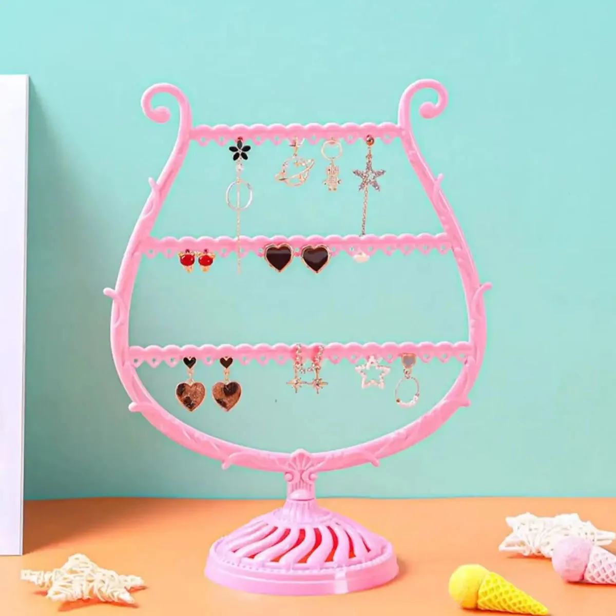 1/2/3pcs- Creative Wine Cup Necklace Jewelry Display Shelf