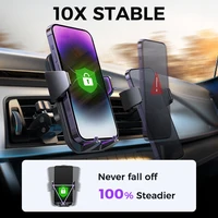 Joyroom Upgraded Car Phone Holder Military-Grade Protection Big Phone And Thick Cases Friendly Hands Free Air Vent Car Mount 2