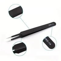 6pcs Precision Long Tweezers Set ESD Anti-Static Stainless SteelTweezers Repair Tools For Electronics Repair Soldering Craft 3