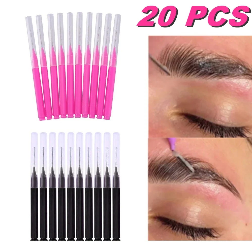 20PcsMiniEyebrowBrushBrowPermBrushDisposableBrowLifting