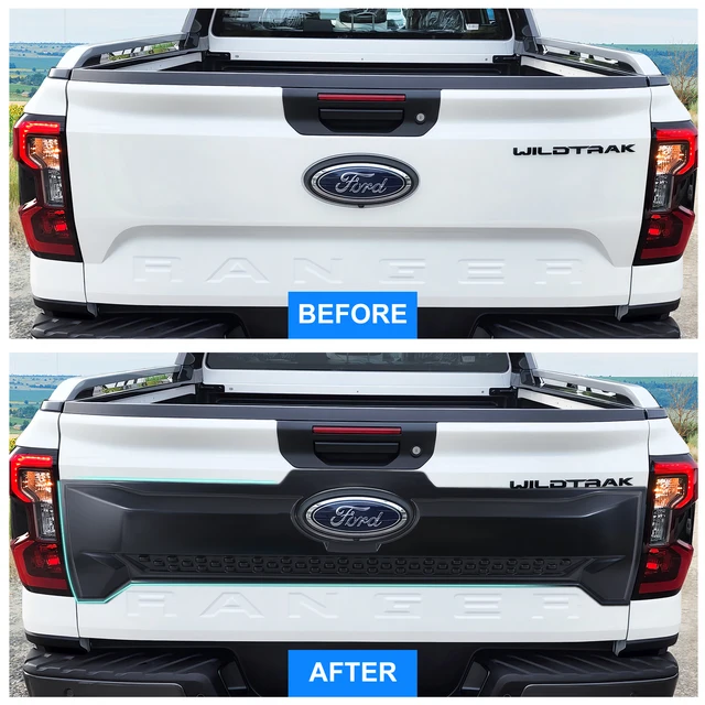 Matte Black Door Tail Gate Nudge Upper Cover For Ford Ranger T9 2023  Wildtrak XLT XLS XL Sport Next Gen Accessories - AliExpress