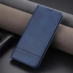 Deluxe Magnetic Leather Flip Cover - Premium Protective Case for Only Case (YZSCX Blue)