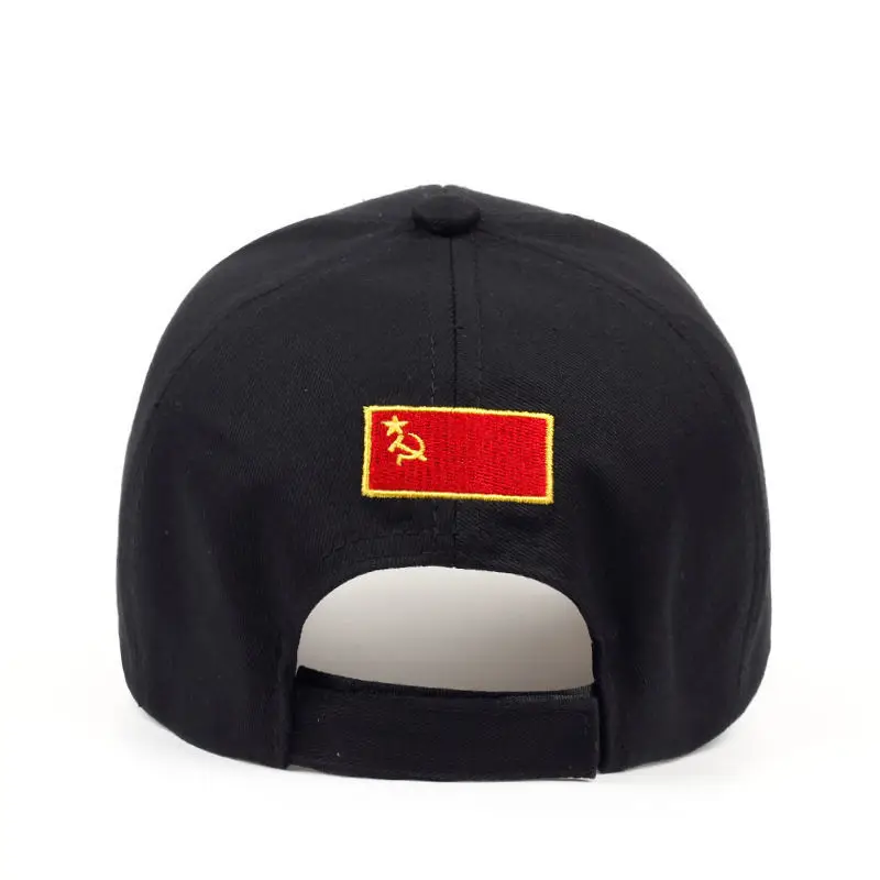 New CCCP USSR National Emblem Style Baseball Cap Unisex Black Red Cotton Snapback Cap With Embroidery High Quality Hats Garros