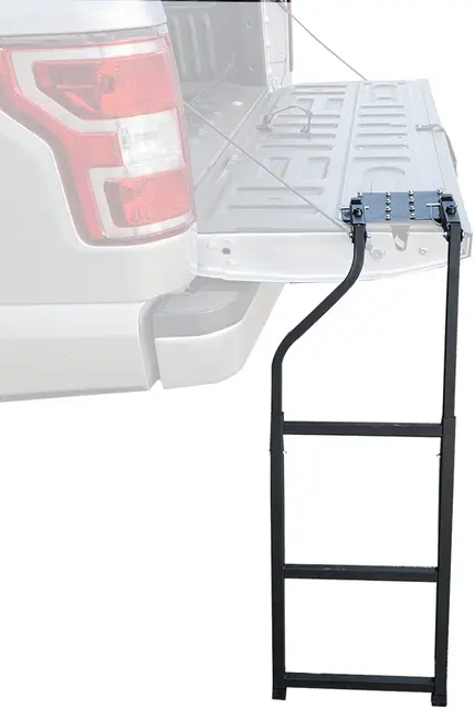 TINMAGI Scala Per Portellone Camion - Acciaio Inox Pieghevole - Regolabile 34-42 Pollici