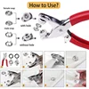9.5mm Metal Hollow Five-Claw Snap Button For Installing Clothes Bag Sewing And DIY Craft Hand Pliers Tool 6