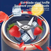 Portable Rechargeable Electric Juicer Double Cup Fruit Mixer Compact Food Milkshake Manufacturer Smoothie Juice Extraction 3