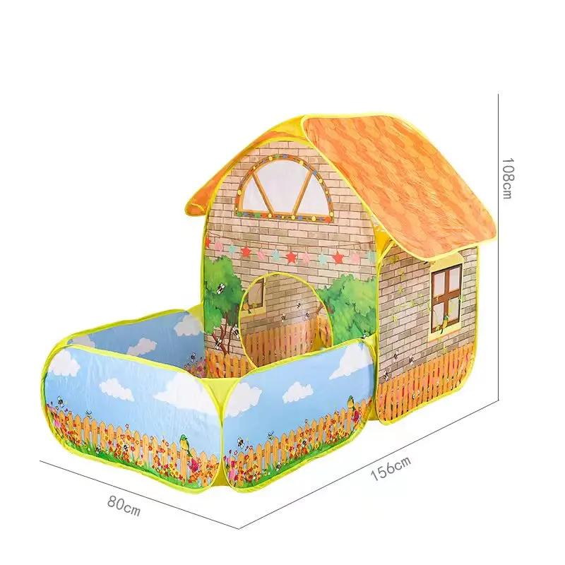 Portable Children's Game Tent Indoor Outdoor Kid Dry Ball Pool Playground Toy New Style Toddler Play House Tent Without Ball 6