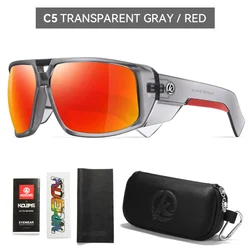 Muscle Car Styling Polarized Men's Sport Sunglasses with Sturdy 5 - Barrel Hinge (C5 mirror red)