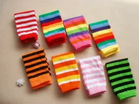 Newest Baby Leg Warmers boy's girls' Legging Tights Rainbow Socks infant toddler ruffle Arm warmers legwarmers 6