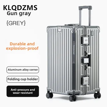 KLQDZMS Large Capacity Suitcase Aluminum Frame 1