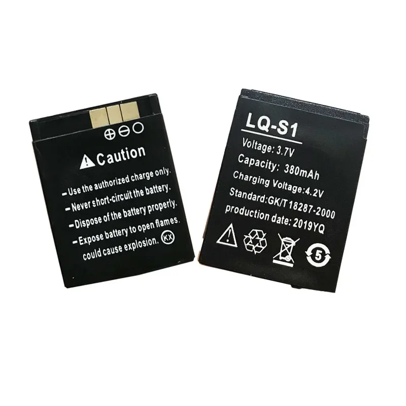 3.7V rechargeable battery 380mAh rechargeable battery Fit smart watch fashion meter QW09 DZ09 A1 W8 X6 V8 lithium battery LQ-S1