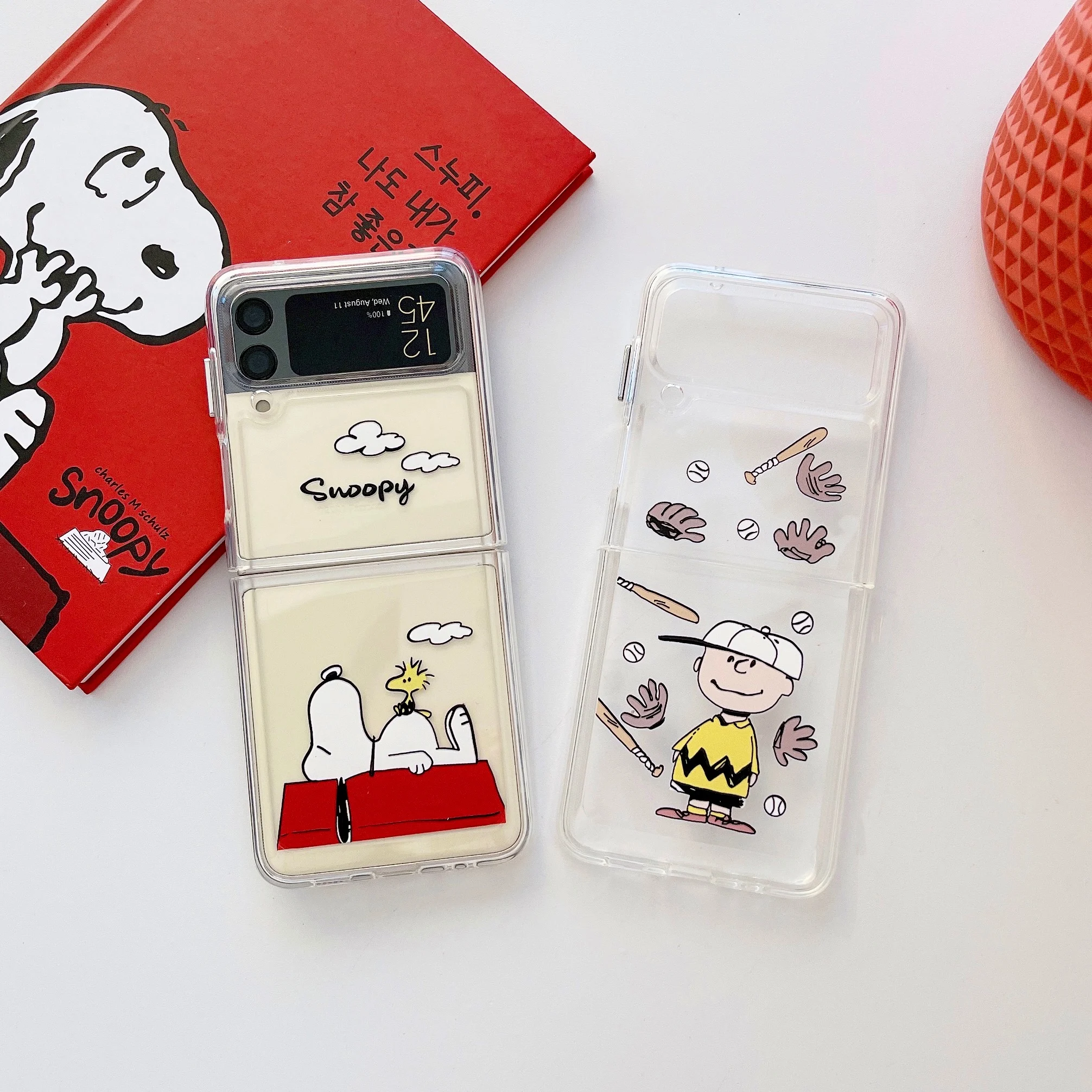 LV Snoopy Samsung Galaxy Z Flip 3 5G Clear Case