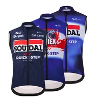 Soudal Quick Step Cycling Jersey Sleeveless Cycling Vest Mountain Bike Clothing Quick-Dry Racing MTB Bicycle Clothes Breathable 1