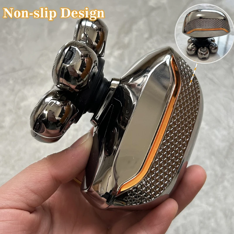 Head Shavers for Bald Men Rotary Electric Razor Cordless Shaver for Men Multifunctional Electric Razors for Bald Men Waterproof 3