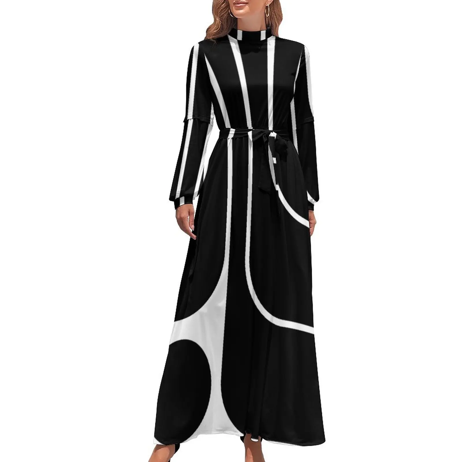 thumbnail image 1 of Diseño geométrico retro 629 Vestido largo Vestidos de ceremonia Vestidos de noche Mujeres, 1 of 5