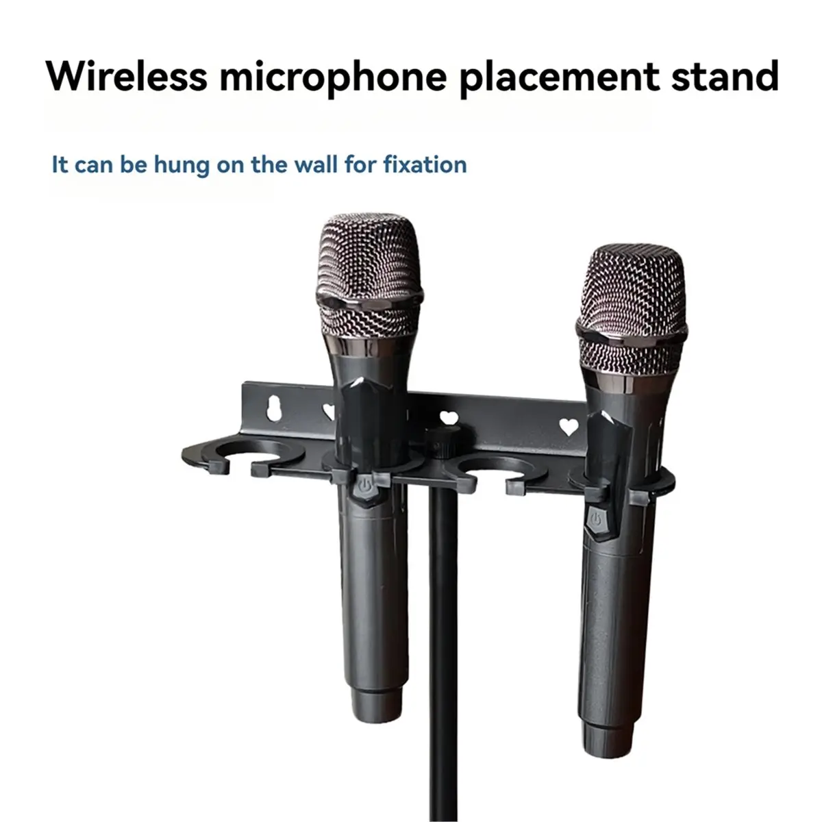 A10R 멀티 마이크 홀더 최대 4개 마이크 휴대용 마이크 보관 스탠드 핸드헬드 다이나믹 무선 마이크용 마이크 스탠드 트레이