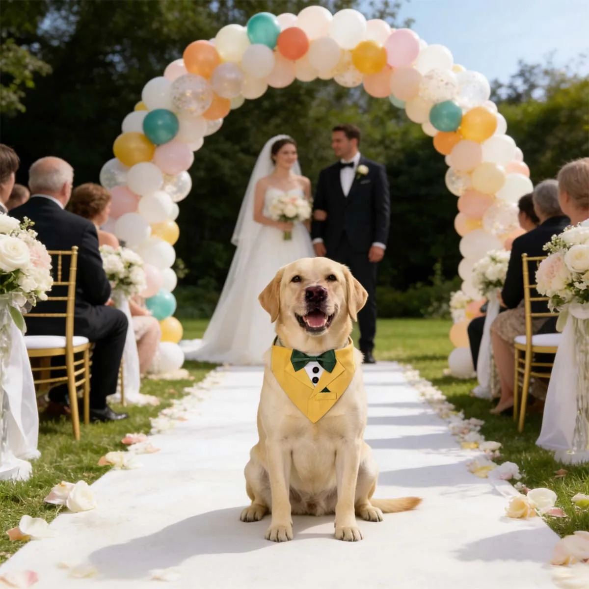 Sucado Hundehalsband für Hochzeit, Verlobung und Geburtstag, Hundehalsband-Kostüm mit Fliege und verstellbarer Schnalle, für Hunde – Detail 7