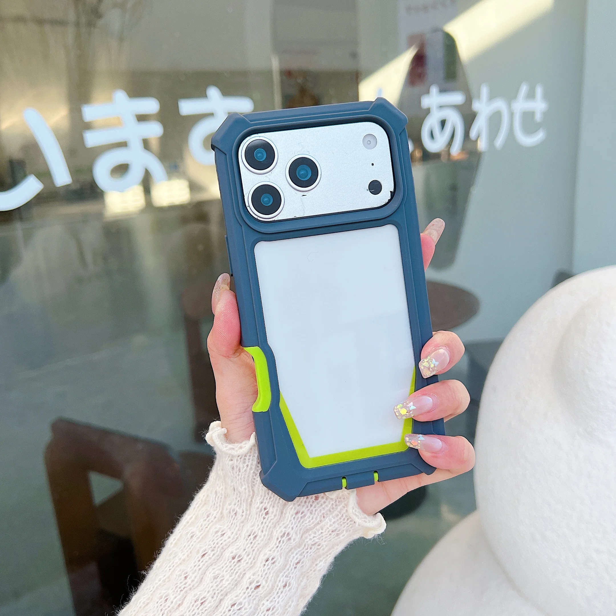 Durable Shockproof Transparent Phone Case with Acrylic Bumper Cover