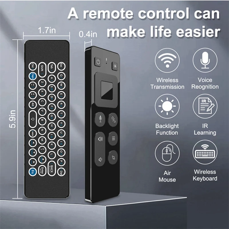 

1 Piece T9pro Air Mouse Voice Control 2.4Ghz Bluetooth Pointer Page Turning For Android TV Box Tablet