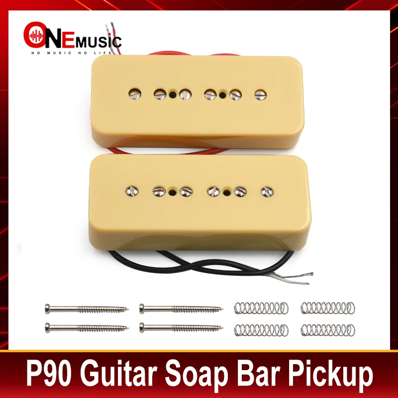 P-90 P90 기타 아이보리 용 싱글 코일 비누 바 픽업