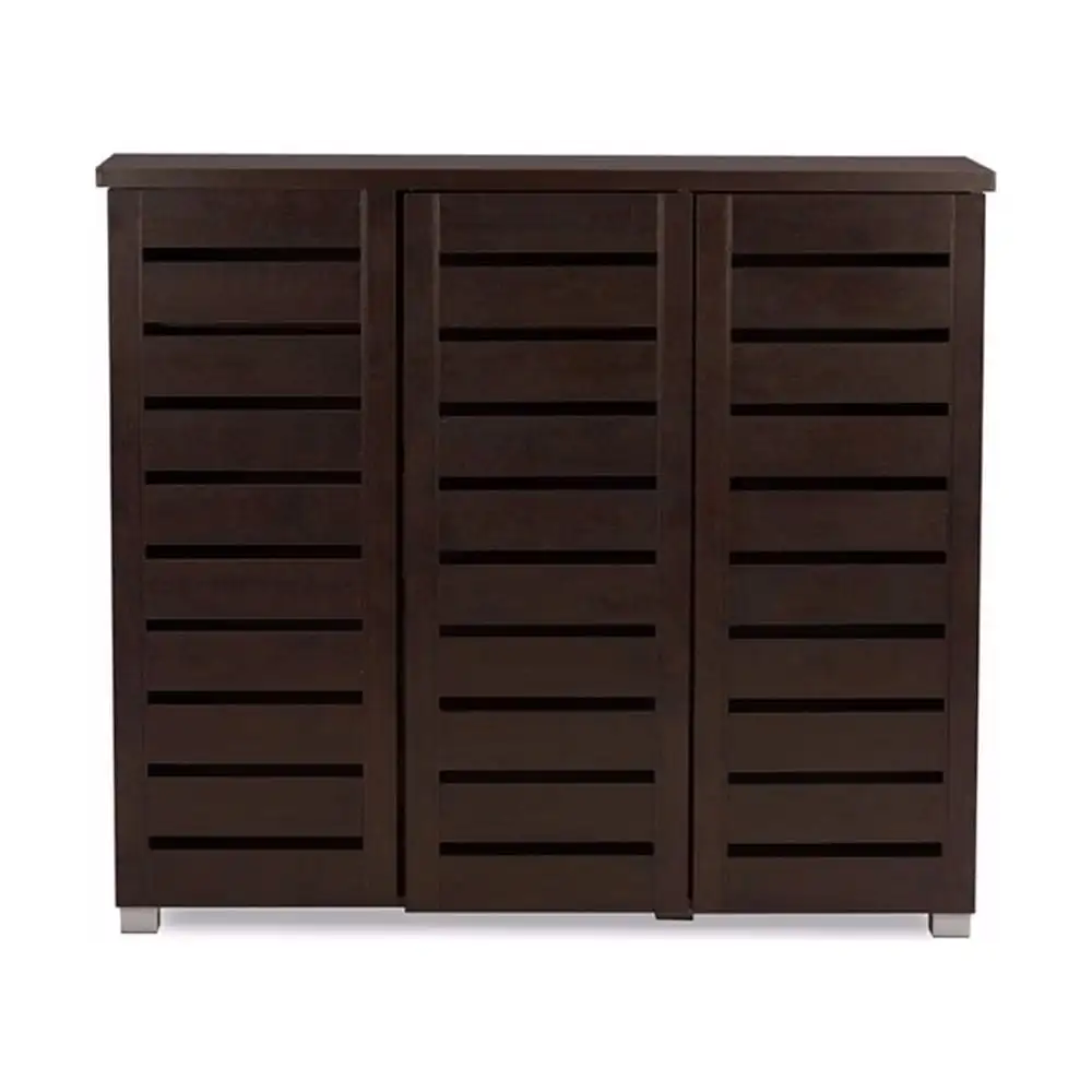

Adalwin 3 Door Shoe Cabinet in Dark Brown