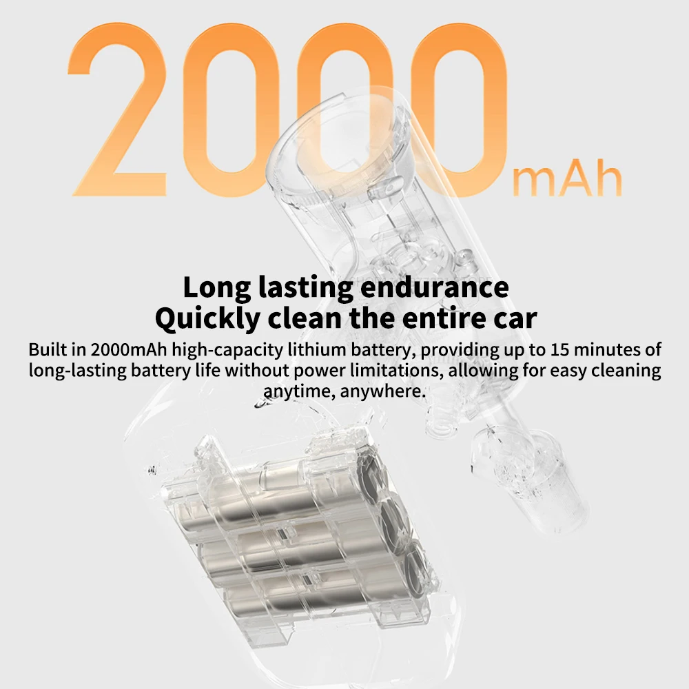 오리지널 신형 미지아 무선 세차기 2 160L/h 대용량 물 분사 효율적인 세척 고압 무선 클리닝 -CN