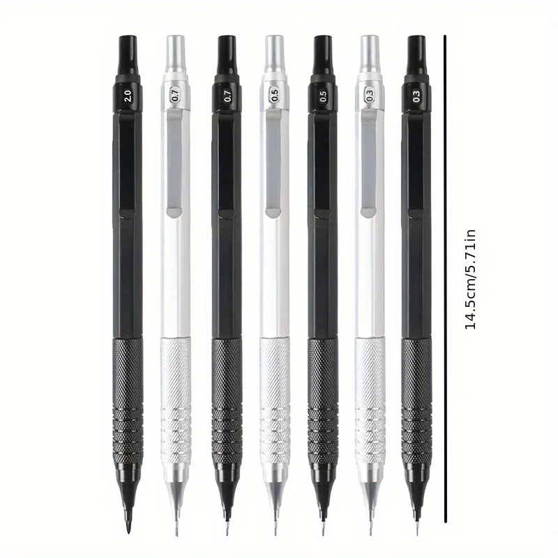 Mechanical pencil 0.3/0.5/0.7/0.9/2.0mm low center of gravity metal drawing special pencil for office writing art supplies 2
