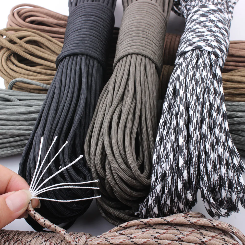 110 Colors Dia. 2mm Paracord for Survival Parachute Cord Lanyard one stand  Cores 100FT Rope Camping