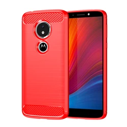 Shockproof Matte Silicone Phone Case for Moto E7i Power (Red)