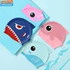 Cartoon Cute Fish Shark Silicone Swimming Cap for Children Protect Ears Swim Hat for Boys Girls Kids Swimming Pool Accessories 1