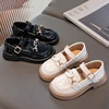 Girls Leather Shoes for Party Wedding Children Black Performance Shoes Thick Bottom Fashion Kids Princess Mary Jane Shoes 1