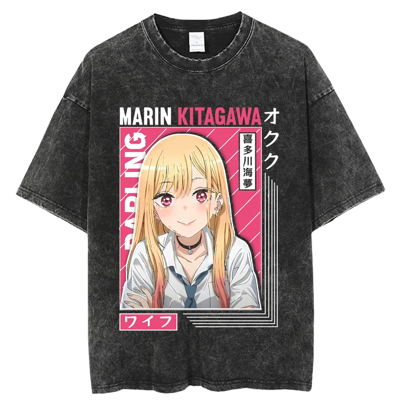 keephen Unisex My Dress-Up Darling T Shirt Marin Kitagawa Graphic Stampato Girocollo Manica Corta T-Shirt Pullover Top Costume Cosplay Magliette per Adulti Adolescenti
