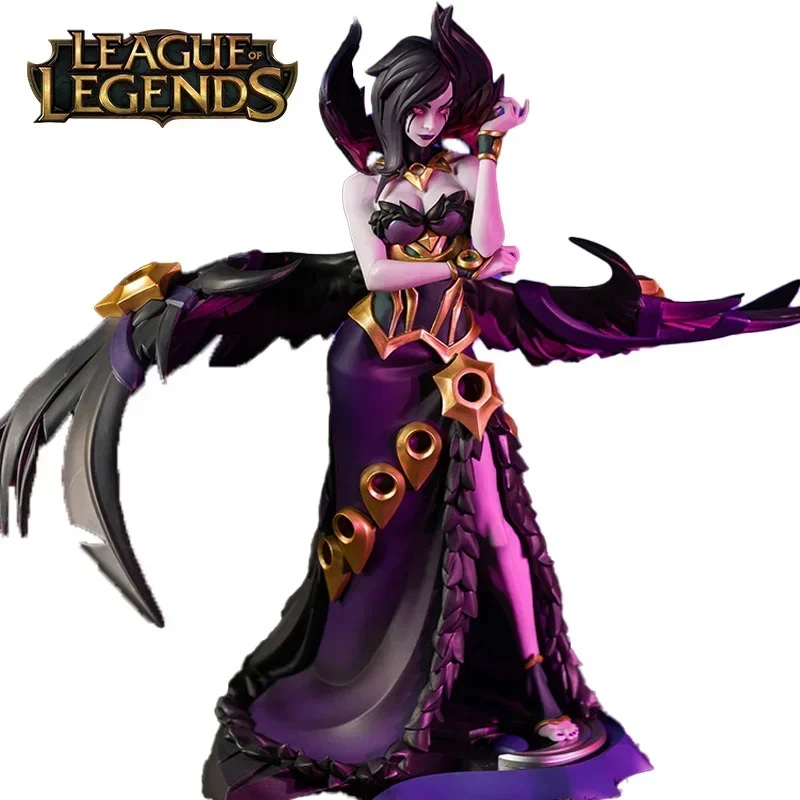 

In Stock Official Authentic League of Legends Morgana Anime Figurine PVC 28CM Game Periphery The Medium-sized Sculpture Models