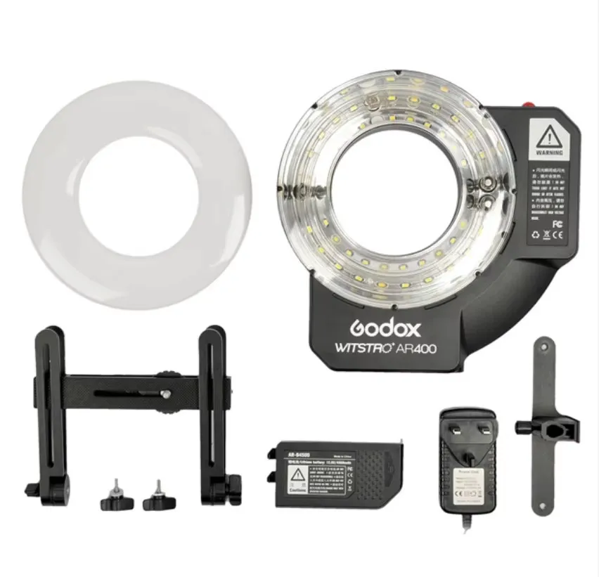Godox Witstro AR400 400WS 링 플래시 스피드라이트 라이트 LED 비디오 라이트 + FT-16 트리거 4000mAH 리튬 이온 배터리(C/N CD50 T03용)