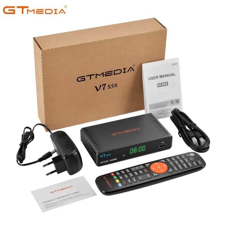 Gtmedia V7S5X Europe TV Tuner DVB-S2 Scart Interface V7 S5X HD 1080P H.265 Digital Satellite Receiver for Youtube Set Top Box