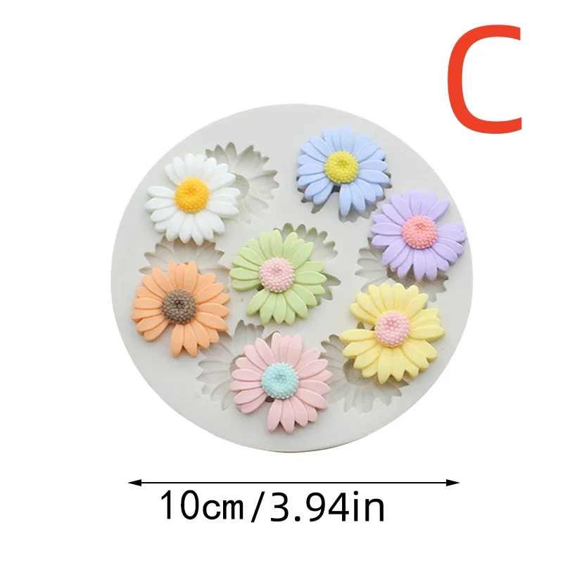 Daisy Candle Silicone Mold Sunflower Aromatherapy Soap Mold DIY Flower Resin Plaster Valentines Day Gift