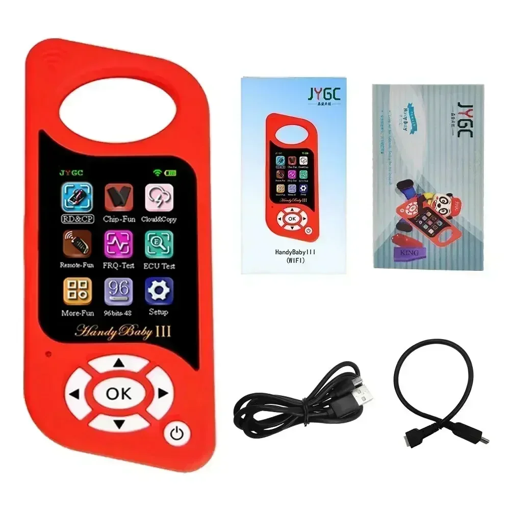 

2024 JMD Handy Baby III Auto Key Programmer Tool Free 96 Bit 48 Function Wifi Version For 4D/46/48/G/King Chip Red Chips