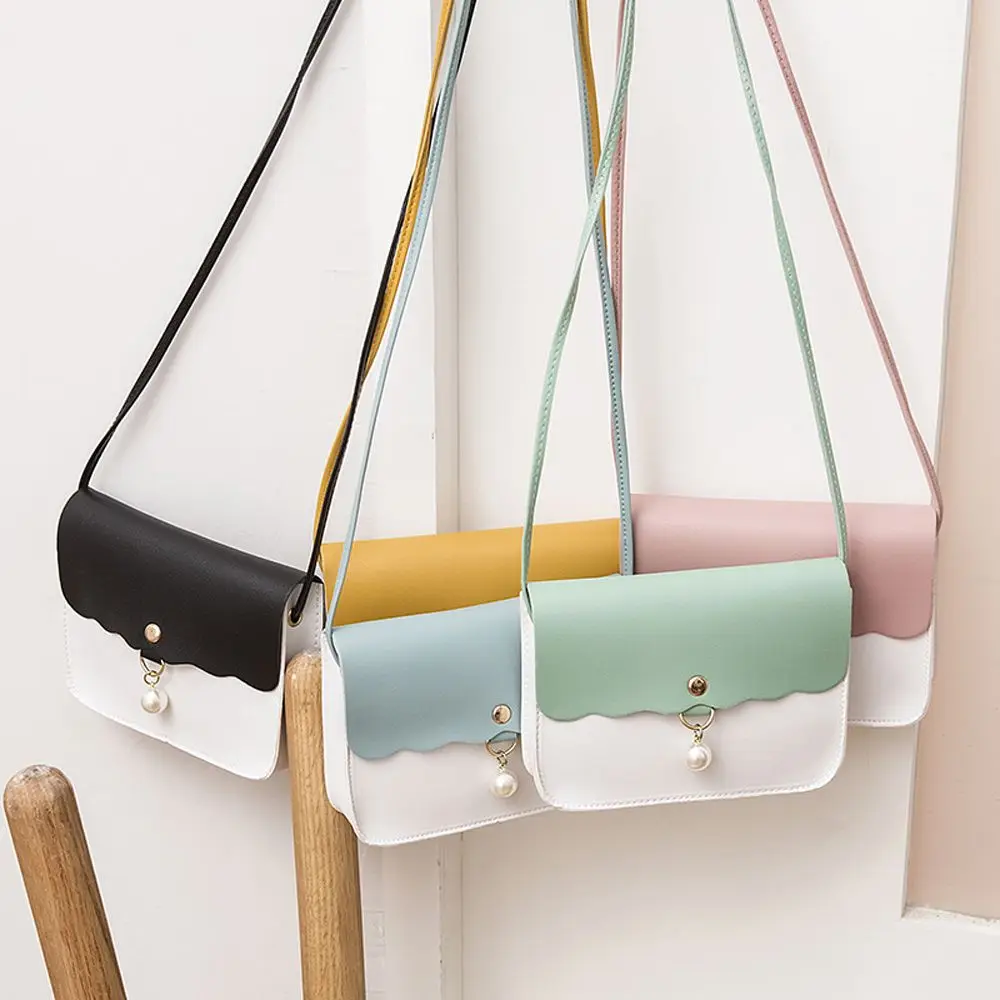 

Portable Casual Travel Magnetic Buckle Outdoor Shoulder Bag Crossbody Bags Pearl Pendant Women Handbags Korean Style Bag