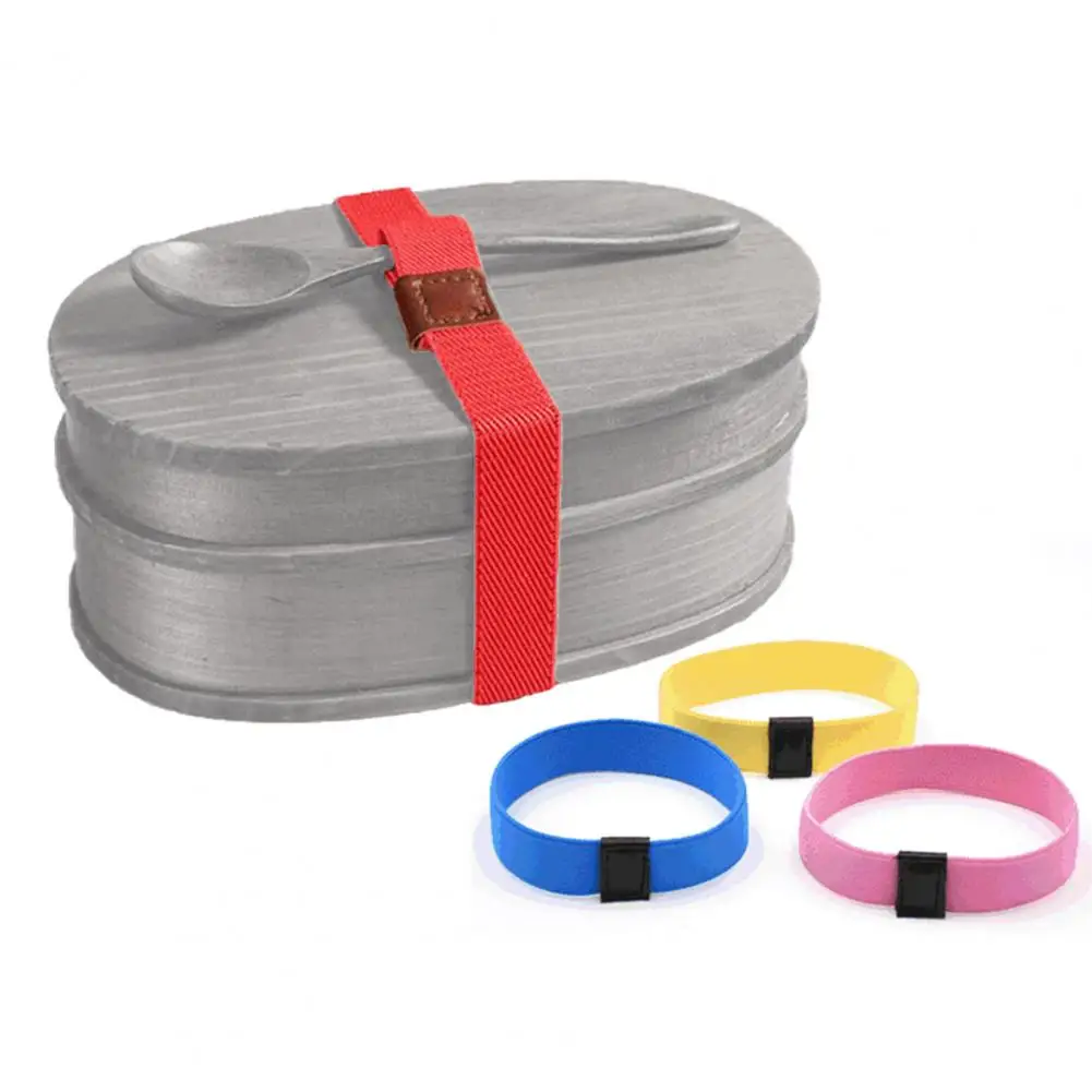 Elastieken broodtrommel, Bento Box riem, Bento Box band, 6 stuks lunchboxriem, elastische band, lunchboxen draagbaar, elastische bevestiging voor lunchboxen, 25 mm