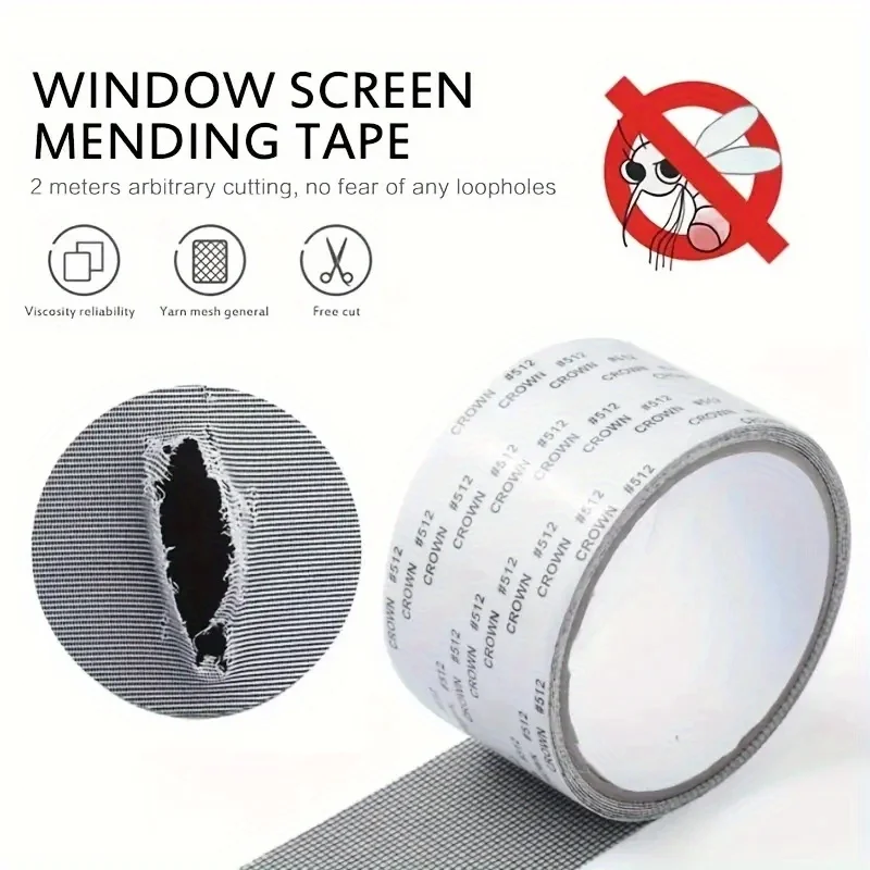 Window Screen Repair Tape Self Adhesive Mesh Tape Net Door Fix Patch Anti Insect Mosquito Mesh Broken Holes Repairing sealing strip tape waterproof tape sealing tape