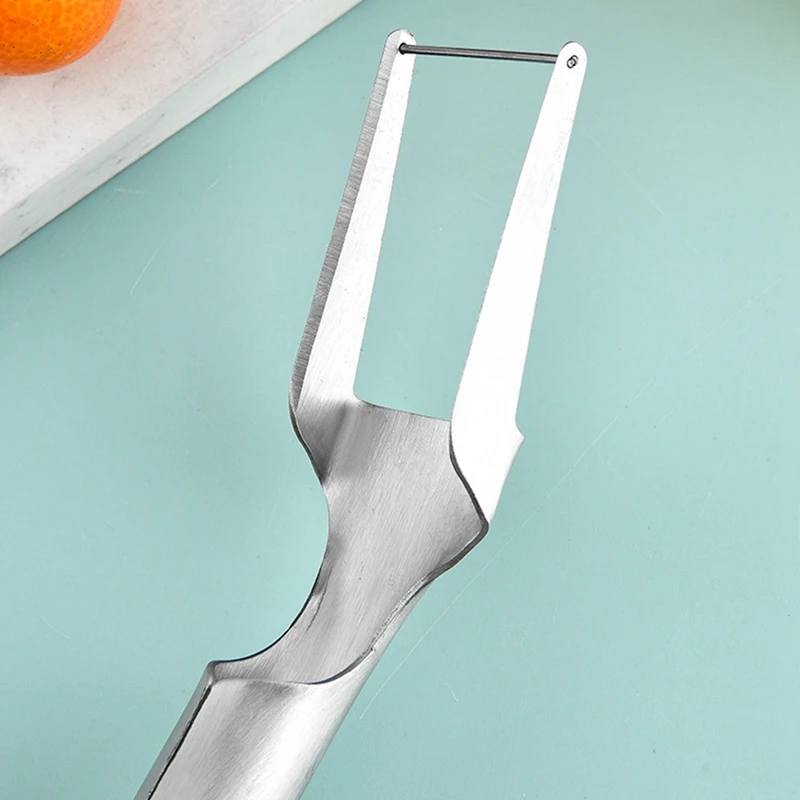 【Hot Cake】2-In-1 Stainless Steel Fruit Knife, Double-Ended Fruit Fork Slicing Knife, Suitable For Family Gatherings And Camping